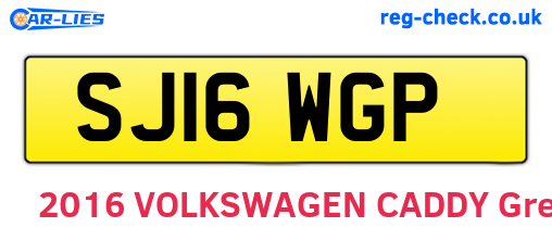 SJ16WGP are the vehicle registration plates.