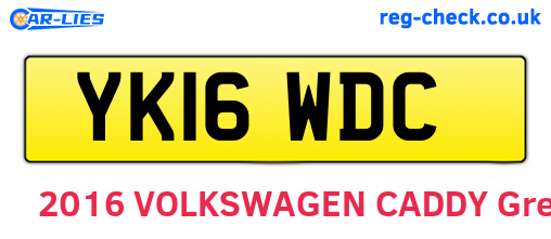 YK16WDC are the vehicle registration plates.