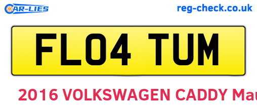 FL04TUM are the vehicle registration plates.