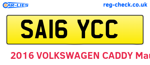 SA16YCC are the vehicle registration plates.