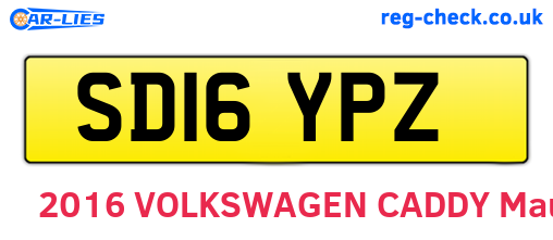 SD16YPZ are the vehicle registration plates.