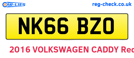 NK66BZO are the vehicle registration plates.