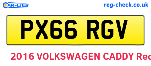 PX66RGV are the vehicle registration plates.