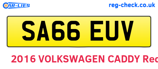 SA66EUV are the vehicle registration plates.