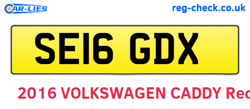 SE16GDX are the vehicle registration plates.