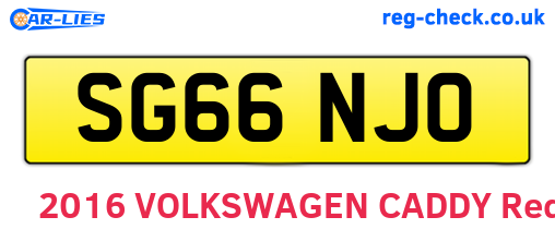 SG66NJO are the vehicle registration plates.