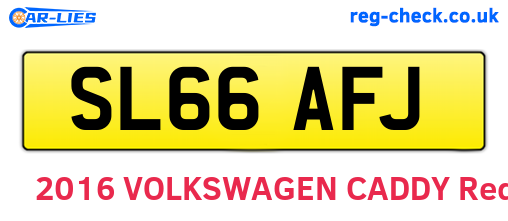 SL66AFJ are the vehicle registration plates.