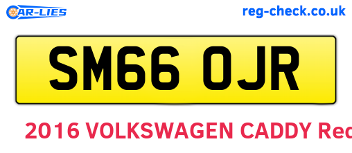 SM66OJR are the vehicle registration plates.