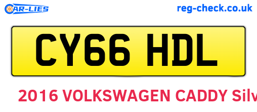 CY66HDL are the vehicle registration plates.