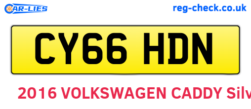 CY66HDN are the vehicle registration plates.