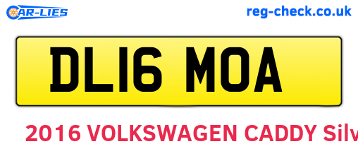 DL16MOA are the vehicle registration plates.
