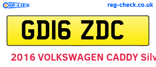 GD16ZDC are the vehicle registration plates.