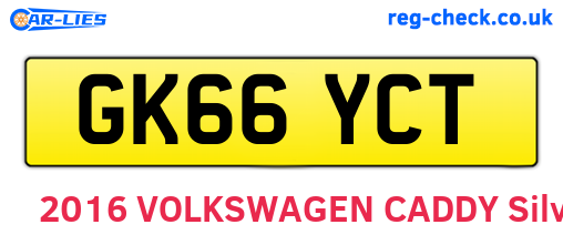 GK66YCT are the vehicle registration plates.