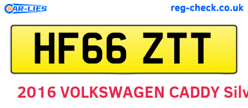 HF66ZTT are the vehicle registration plates.