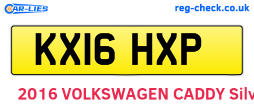 KX16HXP are the vehicle registration plates.