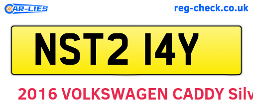 NST214Y are the vehicle registration plates.