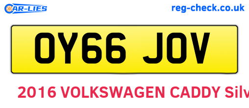 OY66JOV are the vehicle registration plates.