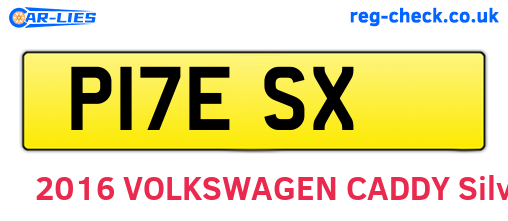 P17ESX are the vehicle registration plates.