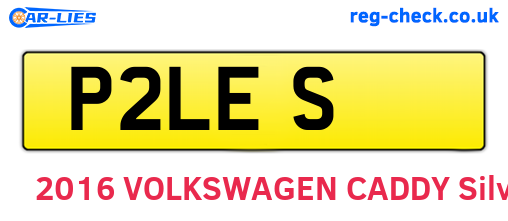 P2LES are the vehicle registration plates.