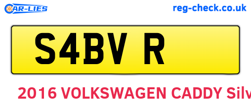 S4BVR are the vehicle registration plates.