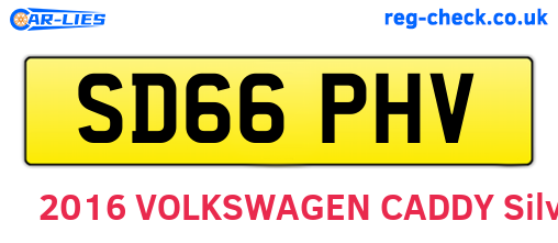 SD66PHV are the vehicle registration plates.