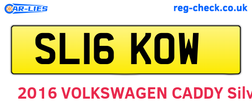 SL16KOW are the vehicle registration plates.