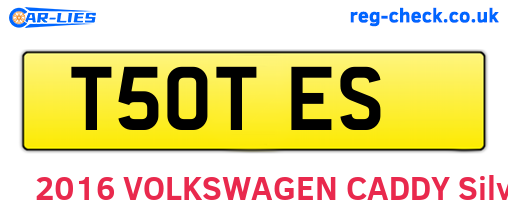 T50TES are the vehicle registration plates.