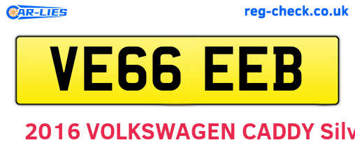VE66EEB are the vehicle registration plates.