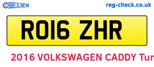 RO16ZHR are the vehicle registration plates.