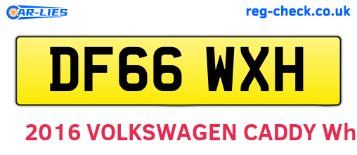 DF66WXH are the vehicle registration plates.