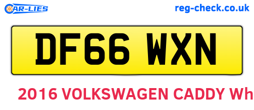 DF66WXN are the vehicle registration plates.