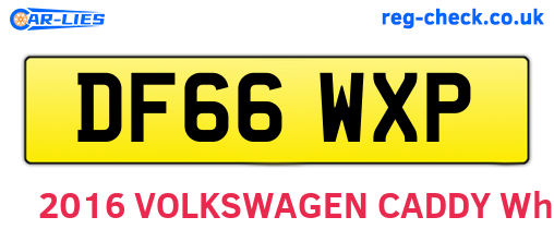 DF66WXP are the vehicle registration plates.