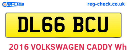 DL66BCU are the vehicle registration plates.