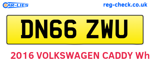 DN66ZWU are the vehicle registration plates.
