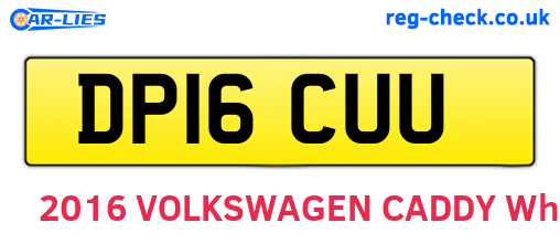 DP16CUU are the vehicle registration plates.