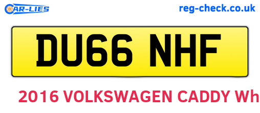DU66NHF are the vehicle registration plates.