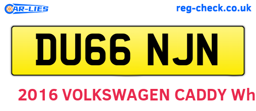 DU66NJN are the vehicle registration plates.