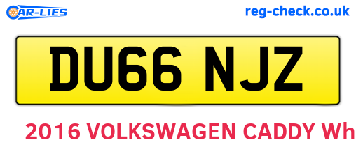 DU66NJZ are the vehicle registration plates.