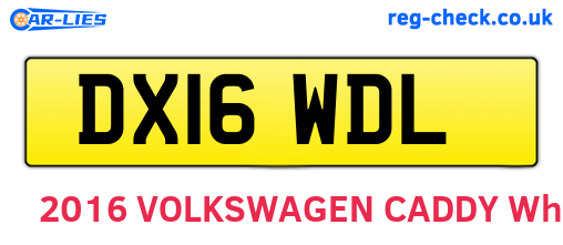 DX16WDL are the vehicle registration plates.