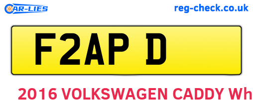F2APD are the vehicle registration plates.