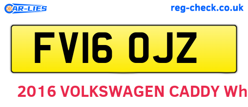 FV16OJZ are the vehicle registration plates.