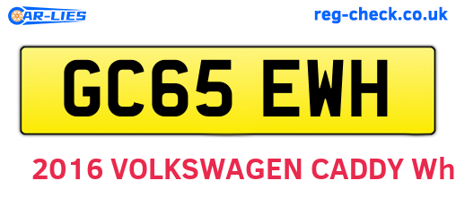 GC65EWH are the vehicle registration plates.