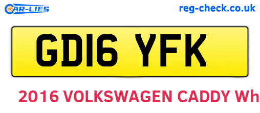 GD16YFK are the vehicle registration plates.