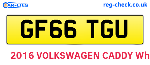 GF66TGU are the vehicle registration plates.