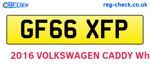 GF66XFP are the vehicle registration plates.