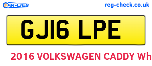 GJ16LPE are the vehicle registration plates.