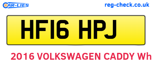 HF16HPJ are the vehicle registration plates.