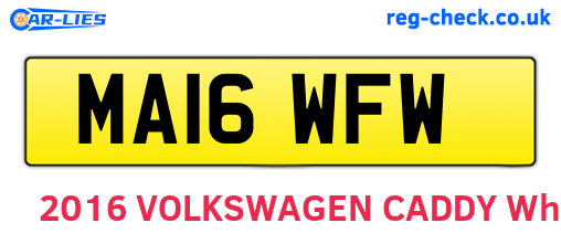 MA16WFW are the vehicle registration plates.