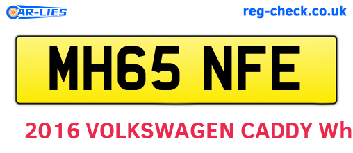 MH65NFE are the vehicle registration plates.