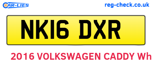NK16DXR are the vehicle registration plates.